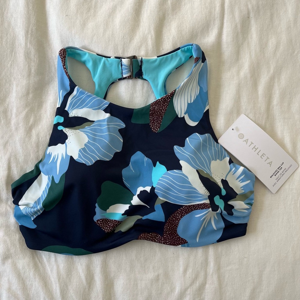 Athleta Maldives High Neck Bikini Bra Top 34 B / C NWT